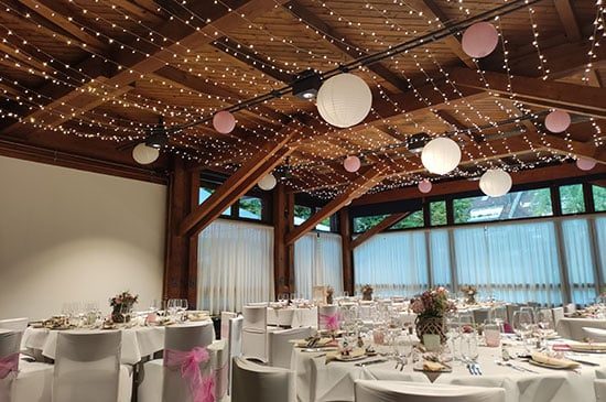 Lichterhimmel als Dekoration im Bürgerhaus Müllheim